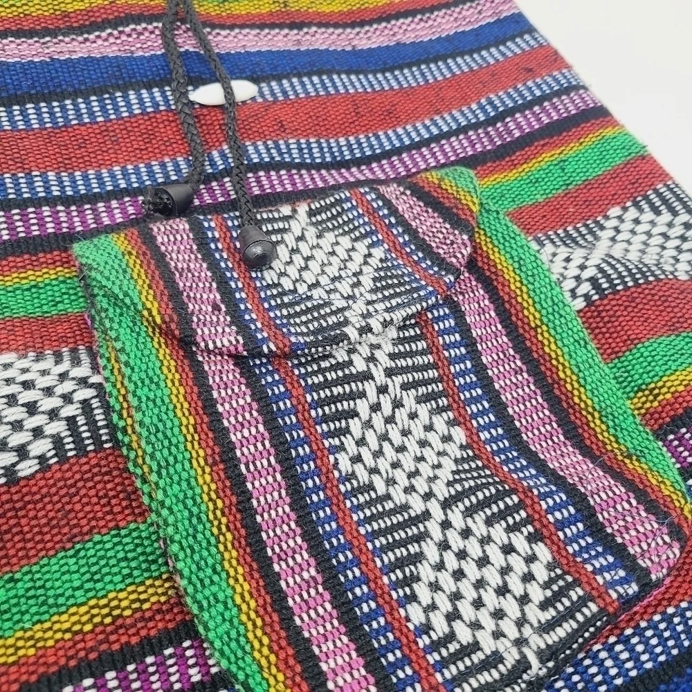 Unbranded | Multicolored Bohemian Baja Fabric Backpack or Bookbag (One Size)